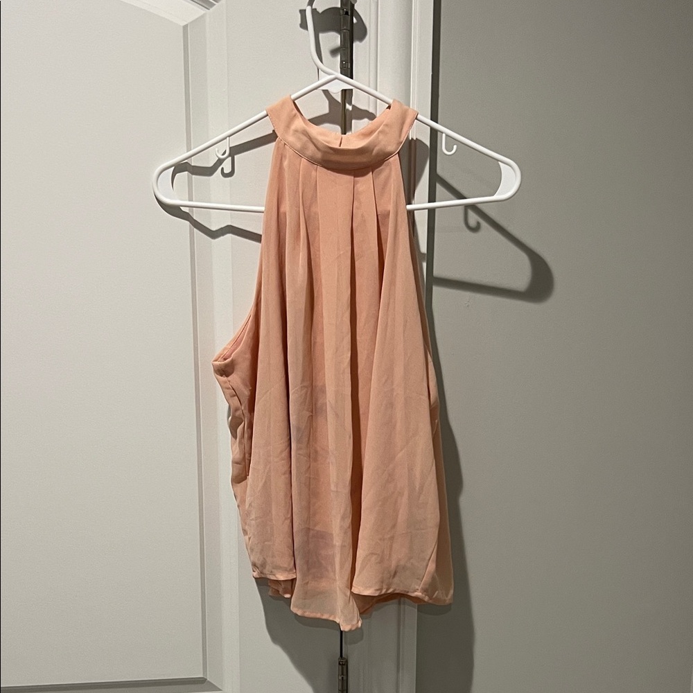 Iris Peach Sleeveless Blouse